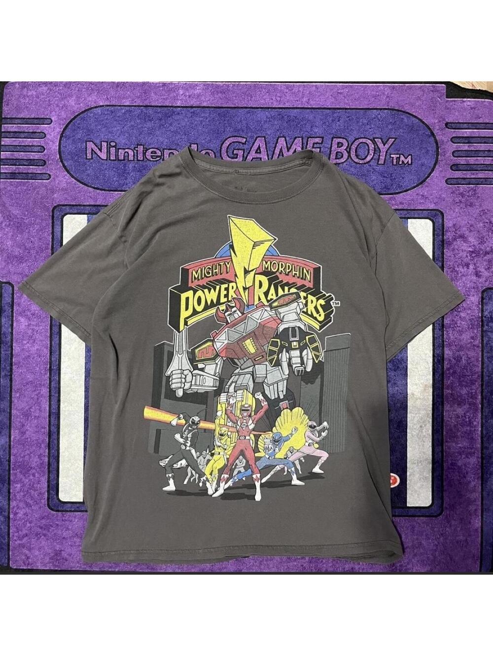 90s Mighty Morphin Power Rangers grey cotton t-shirt Size L